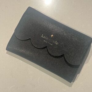 Kate Spade Black Scalloped Wallet